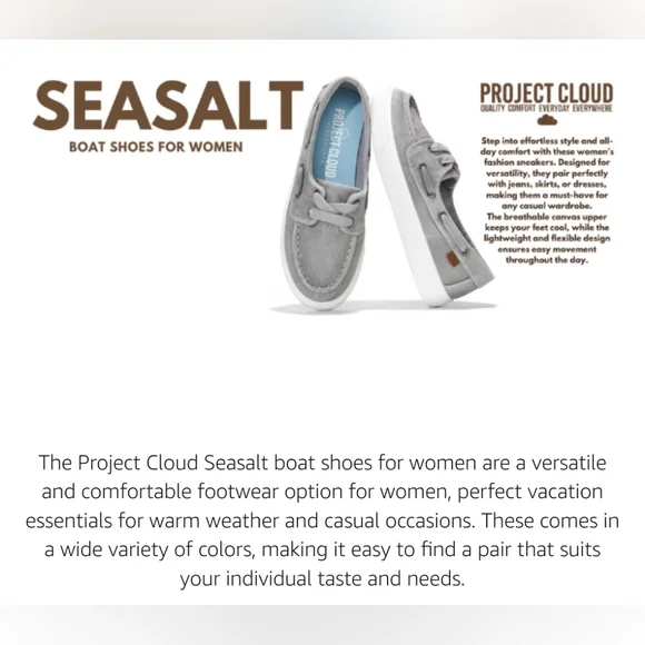 NIB Project Cloud Boat Deck Shoes Sneakers Loafers Size 9 Topsiders Canvas - Picture 7 of 13